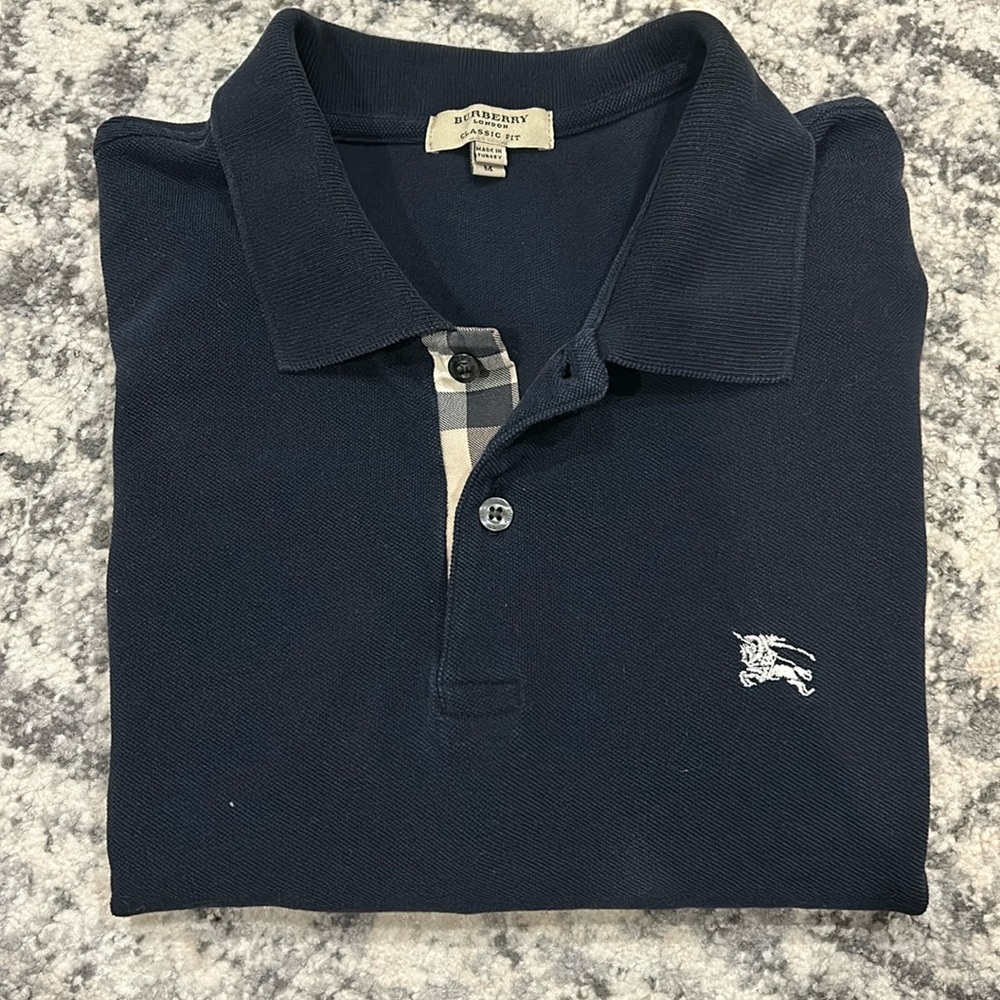 Navy Burberry Polo